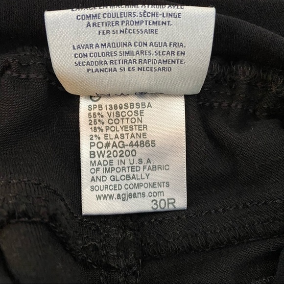 AG Adriano Goldschmied Black Stretch Maternity Skinny Jeans Size 30 - Picture 10 of 15
